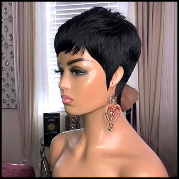 Short Pixie Cut Wig Heat Resistant Synthetic Fiber Fashion Cosplay Party Wear